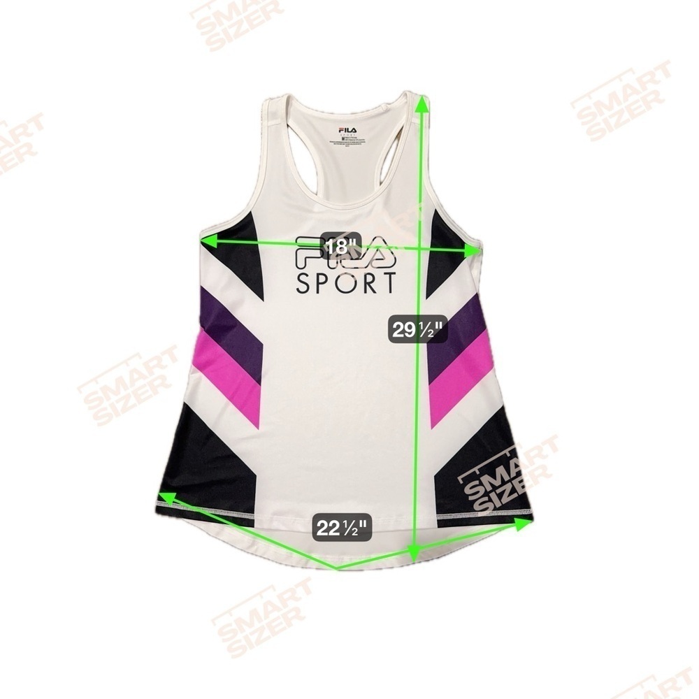 FILA SPORT Fashion Racerback Tank Top White Black Pink Women’s Size Medium - Picture 3 of 7